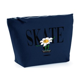 Hippowarehouse Skateboard Flower Front Grab Printed Make up Cosmetic wash Bag 18x19x9cm