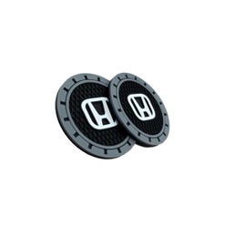Car Cup Holder Coasters Compatible with Honda Series Interior Accessories,Recessed Silicone Anti Slip Cup Holder Coaster Interior Accessories 2.75in 2Pack (Gray)