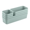 1x Drawer Organiser Set, Storage Box, One-Piece, Adjustable, Pastel Green