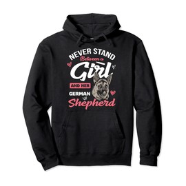 Lovely German Shepherd Girls Women Dog Owner Pet Hearts Pullover Hoodie