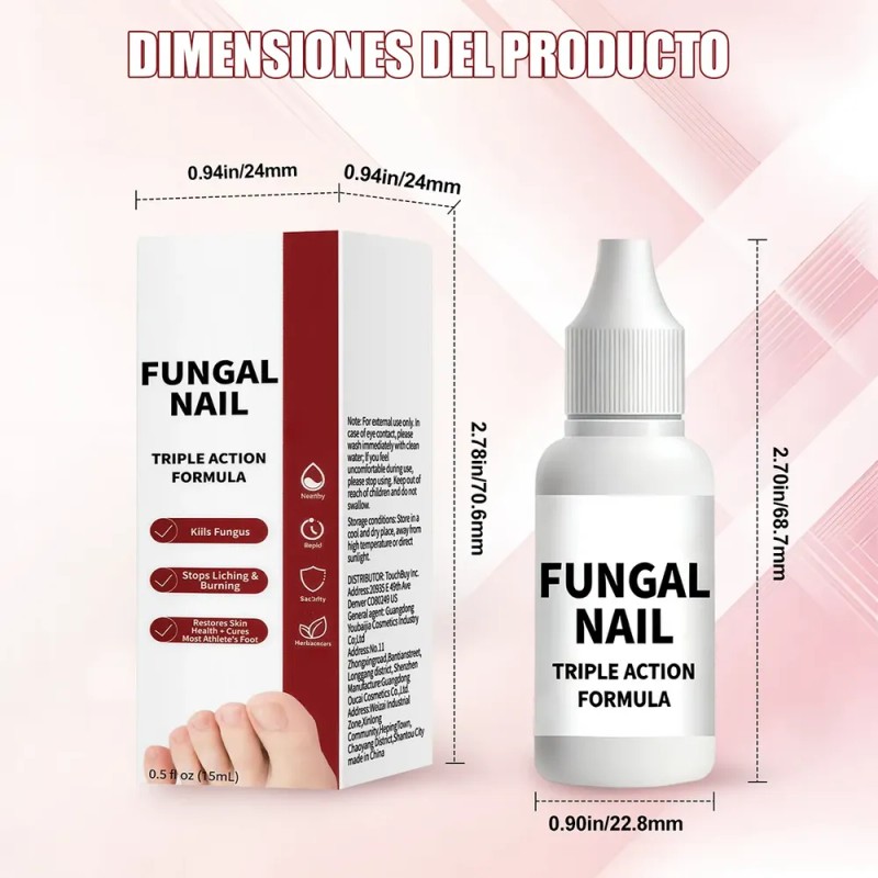 Tratamiento Para Uñas 15 Ml X2 Solución Para Cuidado De
