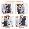 IULONEE Baby Carriers from Newborn with Detachable Bibs Ergonomic Portable