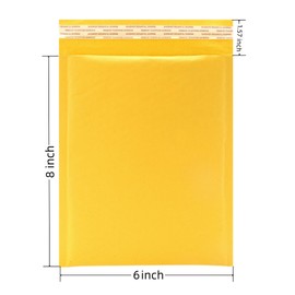Bubble Mailers 6x8 Inch Self Seal Padded Envelopes Small Bubble Envelopes Shipping polymailer Bags (25Pack)