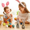 Beeveer 3 Pcs Easter Bunny Decor Wooden Rabbit Spring Decor