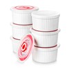 MALACASA Ramekins with Lids 8 oz - Set of 6,