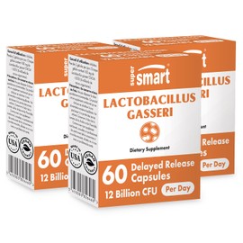 Supersmart - Lactobacillus Gasseri 12 Billion CFU per Day - Probiotic Supplement | Non-GMO & Gluten Free - 60 * 3 DR Capsules (Delayed Release) (3)