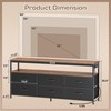 Huuger LED TV Stand for Bedroom, 55 Inch Fabric Dresser