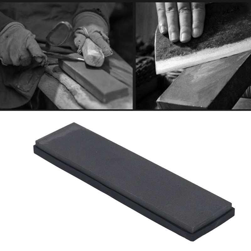 Knife Sharpening Stone with Rubber Base 800 Grit Professional Robust
