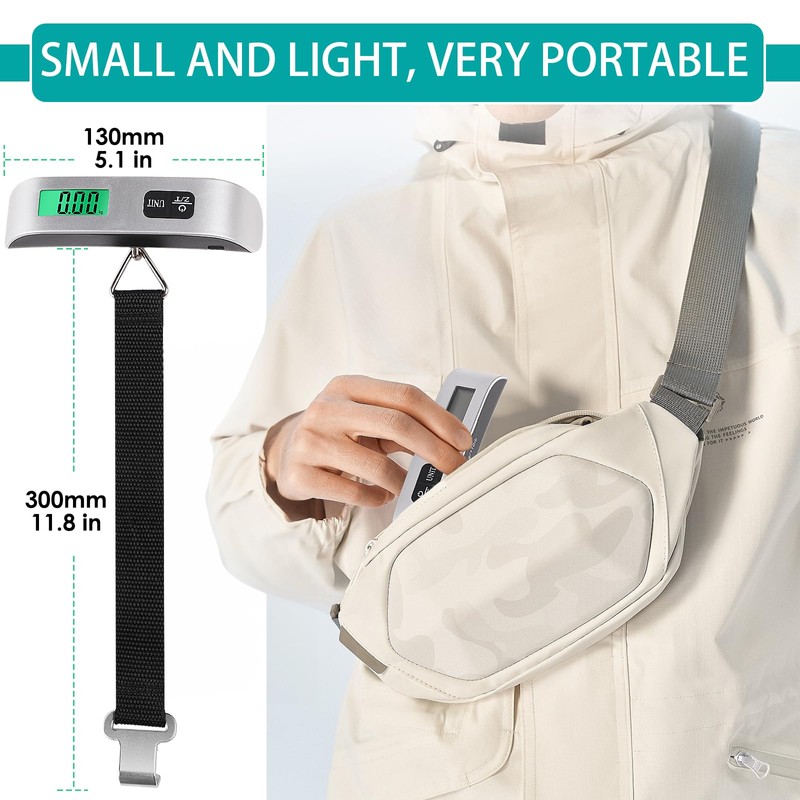 GeeRic Digital Luggage Scale, Suitcase Handheld Weight Scale, Max 50Kg/110Lb