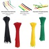 120pc Multicoloured Plastic Cable Ties, 2 Different Sized Tie Wraps,
