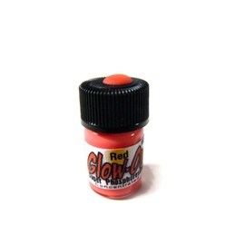 Glow-On Bubble Gum Red Color and Warm Red Glow, Gun Night Sights Paint. Small 2.3 ml Vial. Concentrated, Bright, Long Lasting Luminescence.