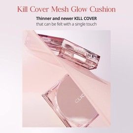 CLIO Kill Cover Mesh Glow Cushion SPF50+ PA++++ (#4 Ginger) Korean Cosmetics, Transparent, Glowing Skin, Pore Coverage, UV Protection