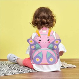 IvyH Girls' Backpack for Toddlers, Children's Preschool Backpack Cute Cartoon 3D Animals Nursery School Bag School Backpacks for Little Girls Boys, butterfly, Rucksack