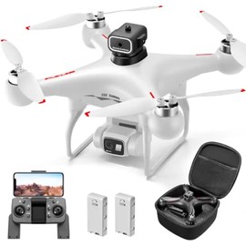 Drone with 4K HD Camera, Remote Controller, 02 Batteries, and Carrying Case, S116 Drone with 4K Camera for Adults, RC Quadcopter with Obstacle Avoidance, Optical Flow, Trajectory Flight, Headless Mode, Gravity Sensor, Brushless Motor, Storage Bag and 2 Batteries