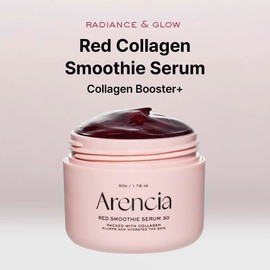 Arencia Overnight Red Smoothie Face Mask Serum, Glowing & Soothing with 30% red collagen, Niacinamide, Peptide, Vitamin E