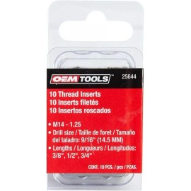 Helicoil 1. OEMTOOLS 25644 M14-1.25 Fix-A-Thread Spark Plug Saver Inserts Kit, Metric