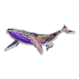 BAMAY Enamel Shark Brooch Pins Summer Jewellery Zinc Alloy Whale Dolphin Ocean Animals Brooches for Women Girls Gifts Scarf Pin Charms, Zinc, No gemstone