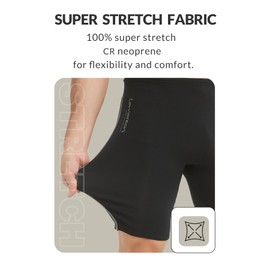 Lemorecn Wetsuit Shorts Men 2mm, Super Stretch Neoprene Swim Shorts for Surfing Swimming Scuba Diving Snorkeling (CA1126-BLACKGREY-XXL)