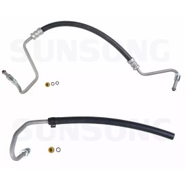 Sunsong North America Set 2 PC Power Steering Pressure & Return Hose Line For 97-01 Jeep Cherokee 4.0L