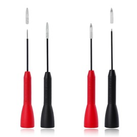 GOLD DEER Needle Test Probe Tester Lead Tester Probe Test Probe Multimeter Test Probe Multimeter Probe 2pcs Flexible Test Probe Tip 2mm Extra Fine Test Lead Wire Piercing Probe Extension Needle 34.5mm