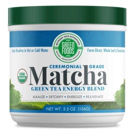Green Foods Organic Ceremonial Grade Matcha Green Tea fJapan 5.5oz
