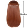 20 Inch Long Straight Ginger Brown Wig for Women Natural