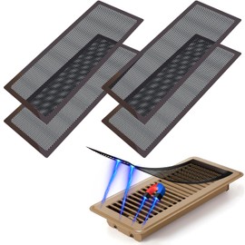 Demiwise 4Pack Magnetic Floor Vent Covers, 4"x10", Brown