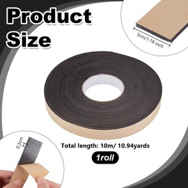 OLYCRAFT 10m x 30mm Black Foam Tape 3mm Thick for Walls, Windows & Decoration
