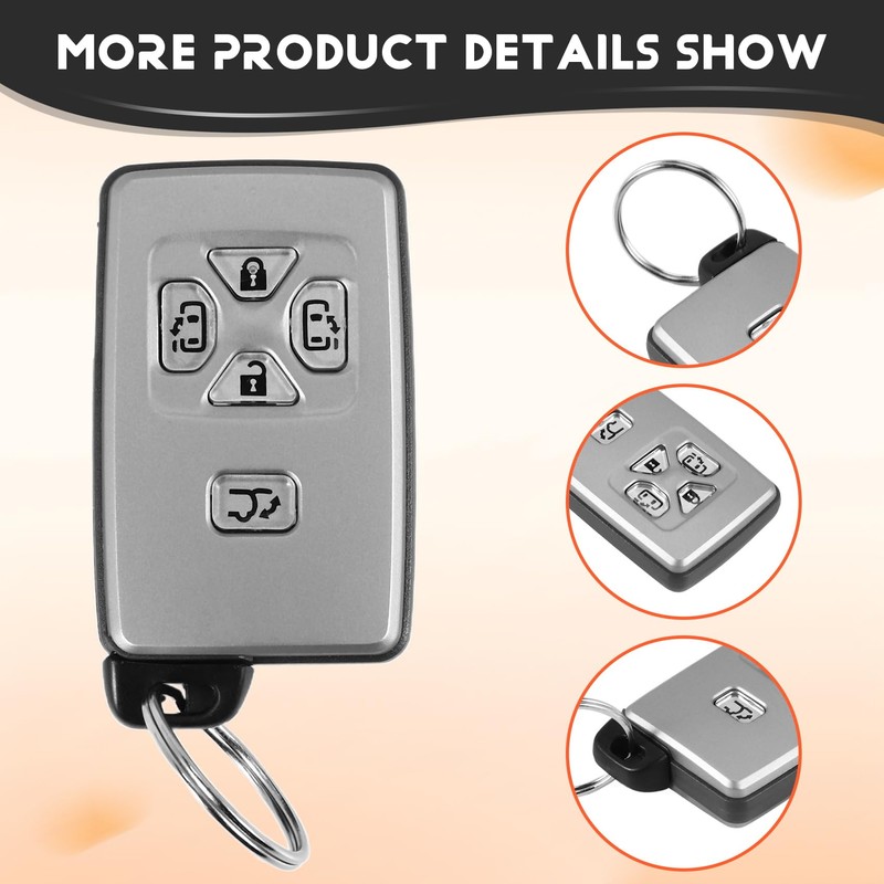 Boerunid Car Smart Card Remote Car Key Shell Case Fob