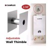 Camplux 2.36 in. Adjustable Wall Thimble Stainless Steel for Gas