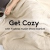 Yoofoss Muslin Blanket 100% Organic Cotton Throw Large 50" x