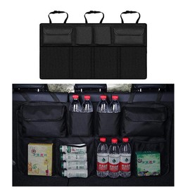 Organizador universal de coche para maletero trasero de asiento trasero de malla, bolsillo de malla                                                   