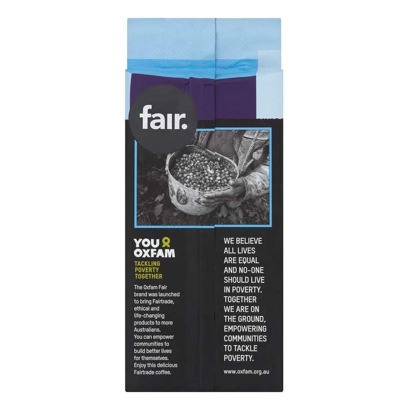 Oxfam fair Decaffeinated Peru Fairtrade Organic Ground Coffee 250g