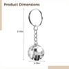 100 Pcs Mini Disco Ball Keychains, 2 cm/0.78 in Mirror