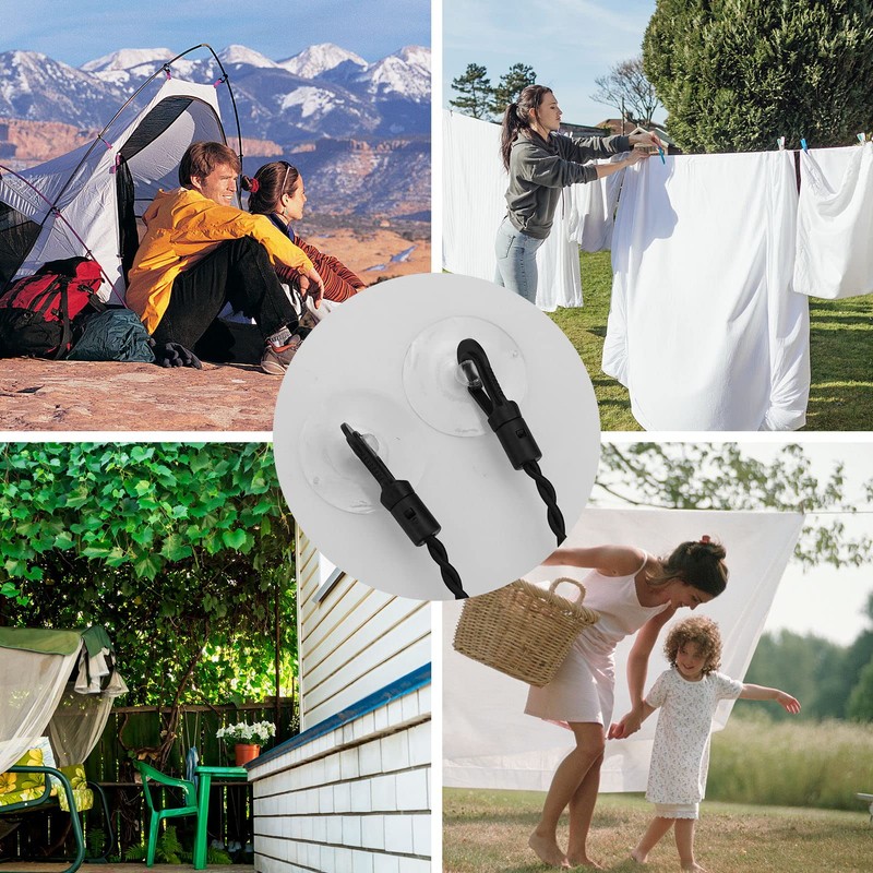 SZCXDKJ 2Pack Travel Clothes Washing Line, Extendable Travel Clothes Line