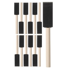 Bates Foam Paint Brushes, 1", 12 Pack - Sponge Brushes for Painting, Staining, and Mod Podge