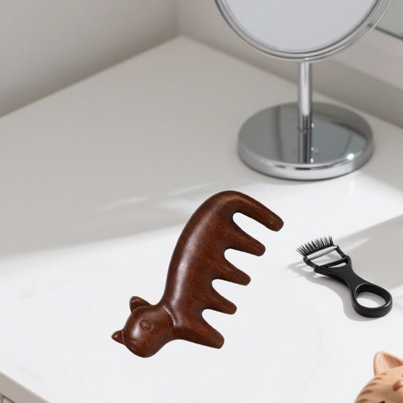 ARFUKA Wooden Cat Scalp Massage Comb Five Claw Trigger Point