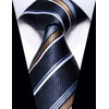 YourTies - Corbatas a rayas para hombre, corbata de seda