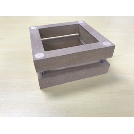 slipGrip 2-Part Foundry Wood Flask for Sand Casting Jewelry Or Craft Making Tool 6"x6"x2"