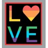 Texas Hart Designs LOVE Rainbow Heart Fridge Magnet