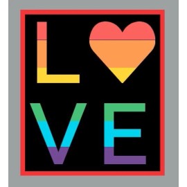 Texas Hart Designs LOVE Rainbow Heart Fridge Magnet
