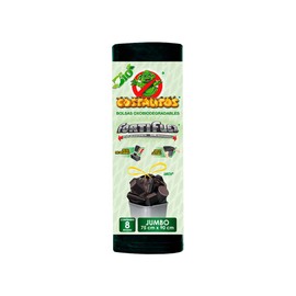 Costalitos Bolsas para Basura Jumbo con Jareta, color Negro, 75 x 90 cm
