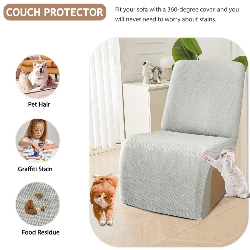 ALIECOM 100% Waterproof Recliner Sectional Couch Covers L Shape Stretch