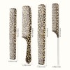 4pcs/Set Leopard Print Professional Hair Styling Comb - Durable ABS