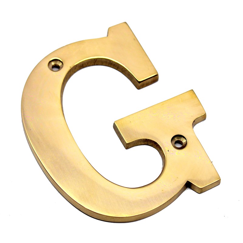 eSplanade Brass Hotel Door Sign Alphabet Letter A 4" G