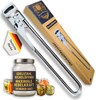 Lidmeister Stainless Steel Lid Opener, Extra Long Lever, Very Non-Slip,