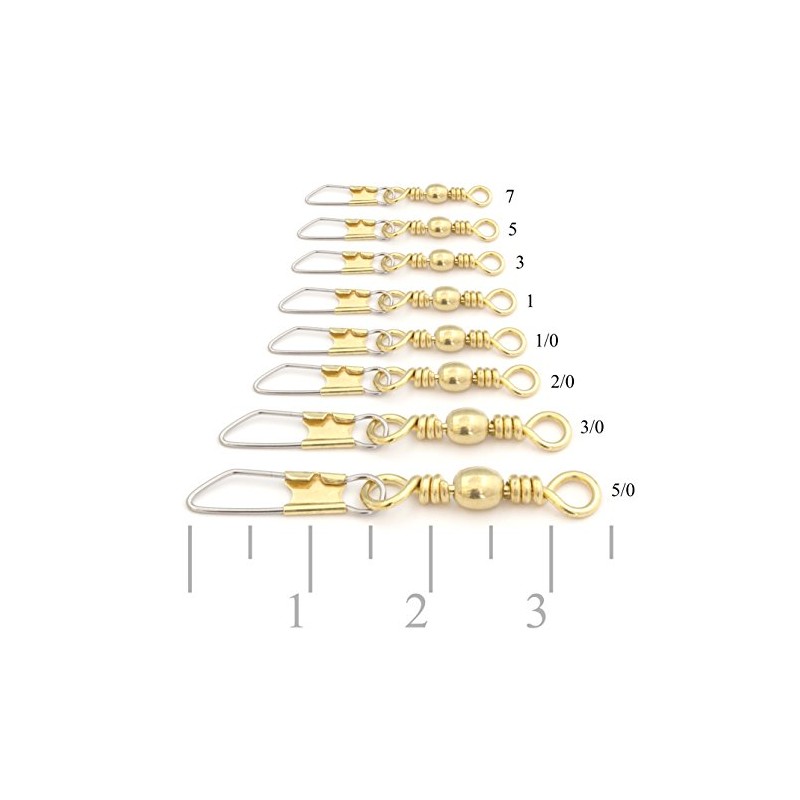 Fish Net Brass Barrel Swivels, Size 1/0