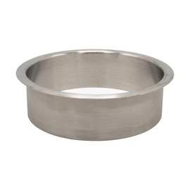 Outwater 6" (Nominal) Diameter x 2" Height 304 Polished Stainless Steel Trash Grommets for Countertop Inserted Trash Chutes