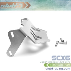 Club 5 Racing Front Skid Plate ( Stainless Steel ) for Axial SCX6 Jeep JLU Wrangler