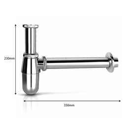 Zinc Alloy Siphon Bottle Siphon Trap,Universal G1-1/4 Washbasin Siphon Drain Siphon Washbasin Trap for Bathroom Sink Syphon
